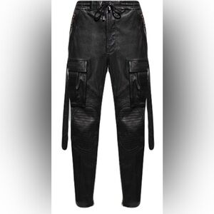 Balmain Leather cargo trousers with straps
Size 52/36